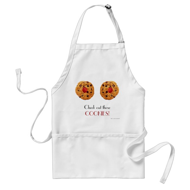 Check out these cookies. funny humour breast standard apron (Front)
