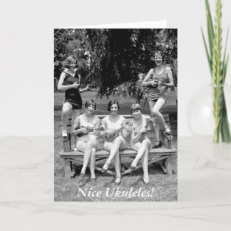 Check Out Those Ukuleles! - 1920s Card