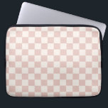 Check Pale Beige Chequered Pattern Chequerboard Laptop Sleeve<br><div class="desc">Chequered Pattern – cream white and pale beige chequerboard.</div>