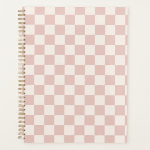 Check Pale Beige Chequered Pattern Chequerboard Planner