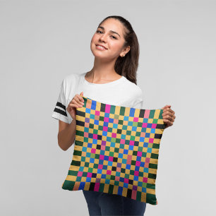 Check Pattern 5 Throw Pillow