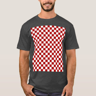 Check pattern Chequered pattern Red and white chec T-Shirt