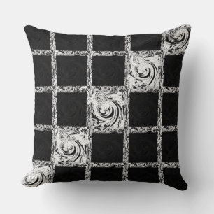 check pattern throw pillow