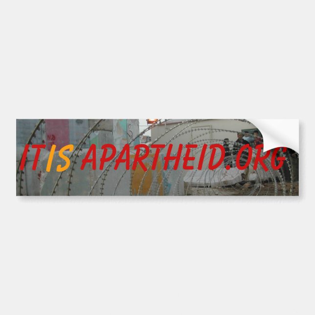 check point, It, is, Apartheid.org Bumper Sticker (Front)