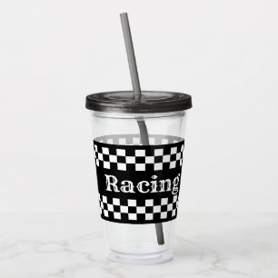Check Racing Design Acrylic Tumbler