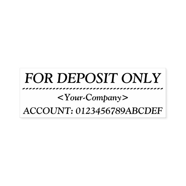 Check Restrictive Indorsement + Name Rubber Stamp (Design)