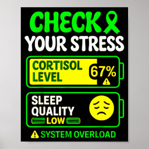 Check stress cortisol 67 funny mental health poster