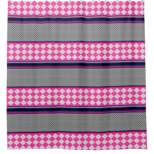 Check Stripes Harlequin Mixed Pattern Design (Front)