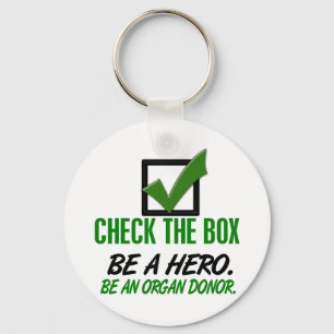 Check The Box Be An Organ Donor 1 Keychain