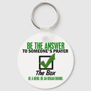 Check The Box Be An Organ Donor 3 Keychain