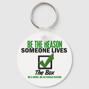 Check The Box Be An Organ Donor 4 Keychain