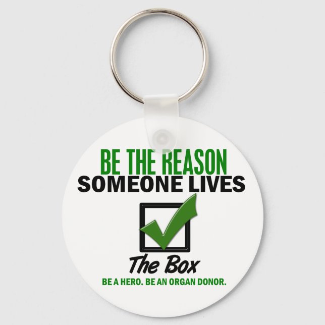 Check The Box Be An Organ Donor 4 Keychain (Front)