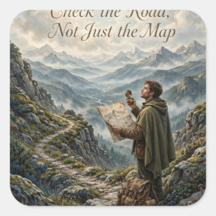 "Check the Road, Not Just the Map" Sticker
