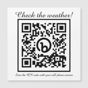 Check the weather QR Code refrigerator magnet