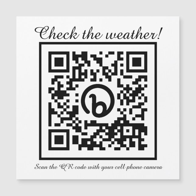 Check the weather QR Code refrigerator magnet (Front)
