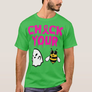 Check Your Boo Bees Breast Cancer Halloween Pink R T-Shirt