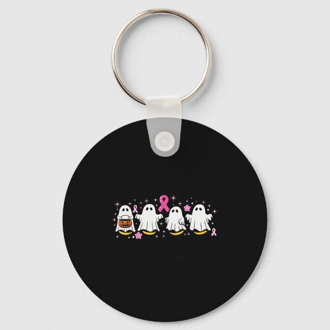 Check Your Boo Bees Funny Breast Cancer  Keychain (Front)
