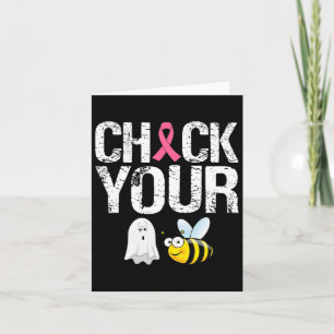 Check Your Boo Bees Shirt Funny Breast Cancer Hall Card