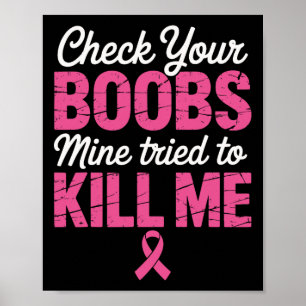 Check Your Breast Breast Cancer Awareness Month Pi Poster