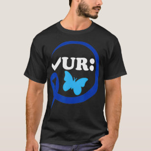 Check Your Colon Funny Colon Cancer Awareness Blue T-Shirt