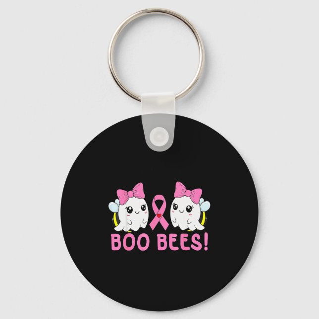 Check Your Ees Boo Bees Breast Cancer Halloween Gh Keychain (Front)