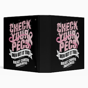 Check Your Pecs Men Breast Cancer Awareness Binder