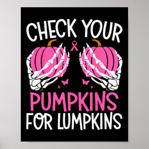 Check Your Pumpkins For Lumpkins Halloween Breast Poster