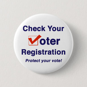 Check Your Voter Registration 2026 Election 2 Inch Round Button