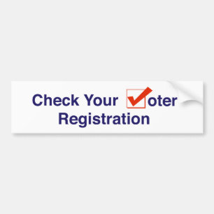 Check your Voter Registration 2026 elections Bumper Sticker