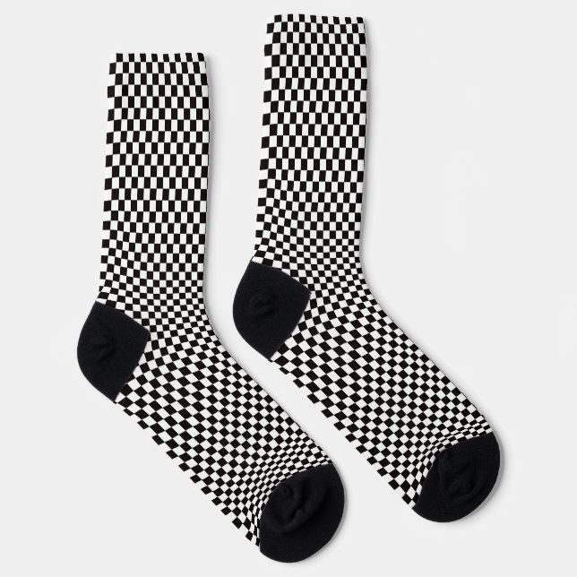 checkboard pattern socks (Right)