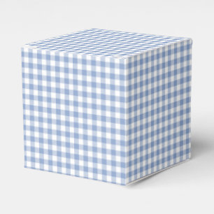 Checked Blue Gingham Classic Favor Box