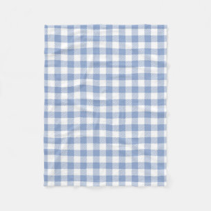 Checked Blue Gingham Classic Fleece Blanket