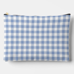 Checked Blue Gingham Classic Pattern Accessory Pouch