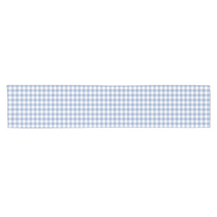 Checked Blue Gingham Classic  Short Table Runner