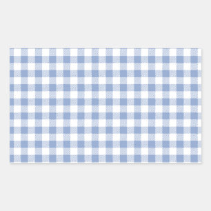 Checked Blue Gingham Classic  Sticker