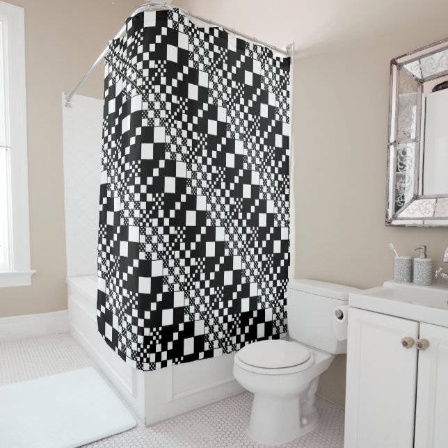 Checked, Checks - Black and White (In Situ)