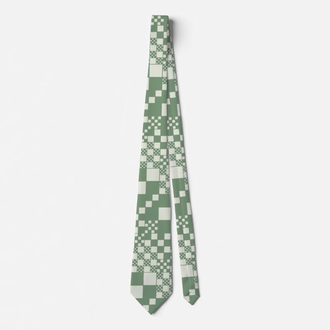 Checked, Checks in Green Tie (Front)