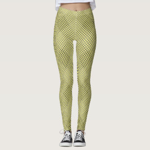 Checked pattern diagonal 2 tones w Yellow Leggings