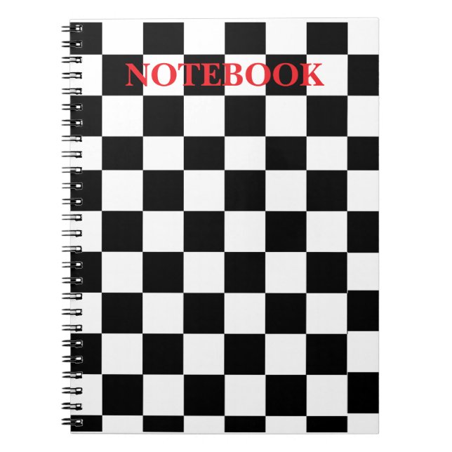 Checker Spiral Notebook (Front)