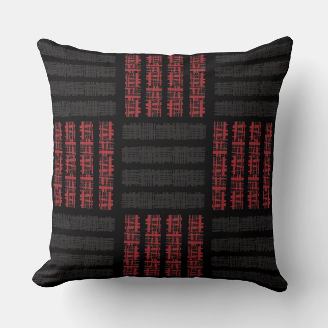 CHECKERBOARD DESIGN Retro Throw Pillow (Front)