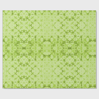 Checkerboard Fortune Teller Mirror Chartreuse Wrapping Paper
