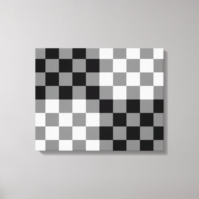 CHECKERBOARD PATTERN CANVAS PRINT (Front)