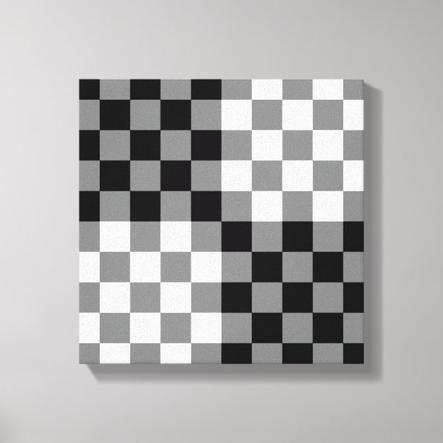CHECKERBOARD PATTERN CANVAS PRINT (Front)