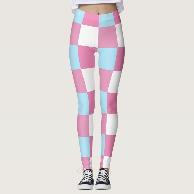 Checkerboard Pattern  Leggings (Front)