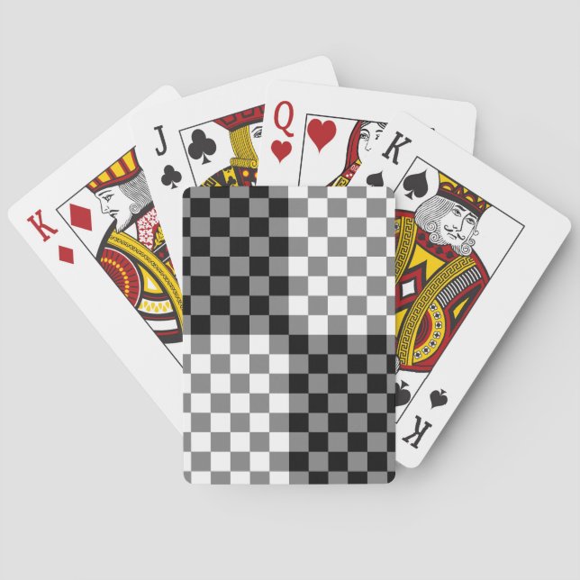 CHECKERBOARD PATTERN PLAYING CARDS (Back)