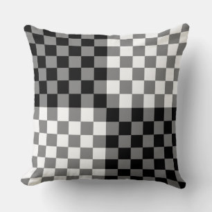 CHECKERBOARD PATTERN THROW PILLOW