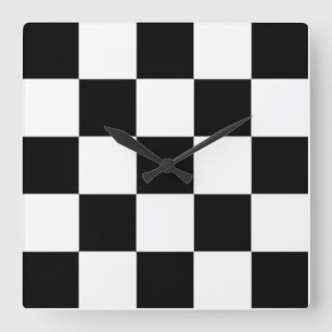CHECKERBOARD WALL CLOCK