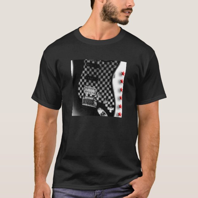 checkerboarded guitar T-Shirt (Front)