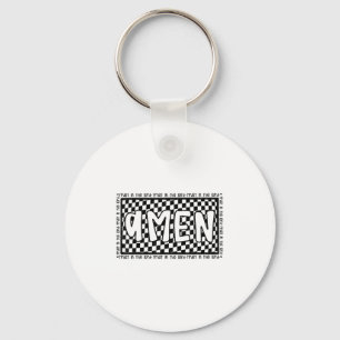Checkered Amen Vintage Jesus Bible Verse Christian Keychain