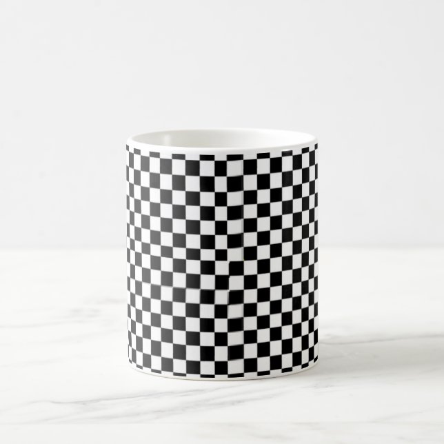 Checkered B&W Coffee Mug (Center)